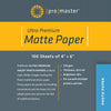 Ultra Premium Matte Paper - 4"x6" - 100 Sheets