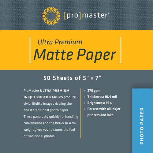 Ultra Premium Matte Paper - 5"x7" - 50 Sheets
