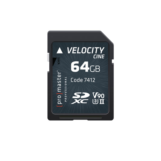 SDXC 64GB Velocity CINE UHS-II V90 Memory Card